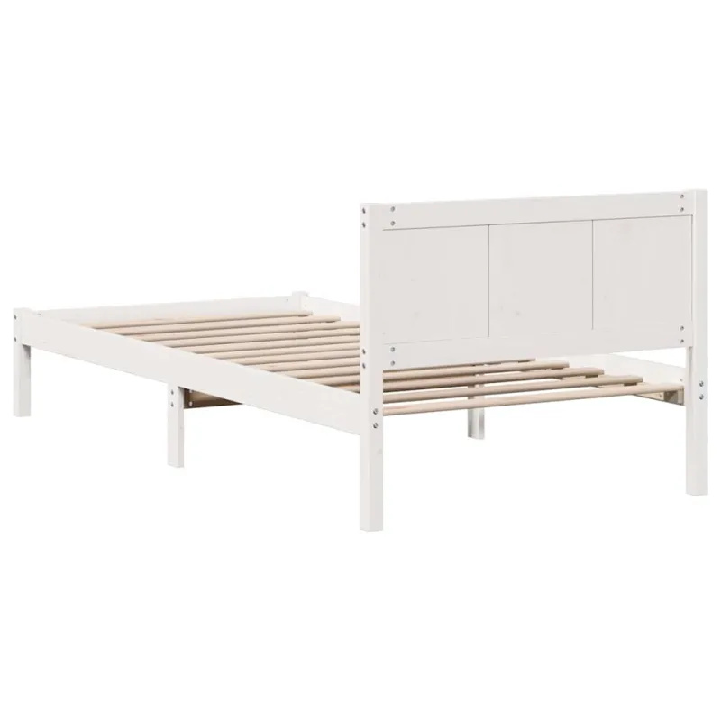Lovos rėmas Balta 100 x 200 cm Pušies medienos masyvas