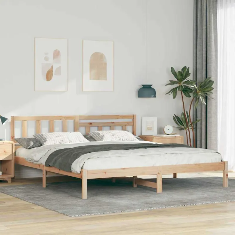 Lovos rėmas Ruda 200 x 200 cm Kietos pušies mediena