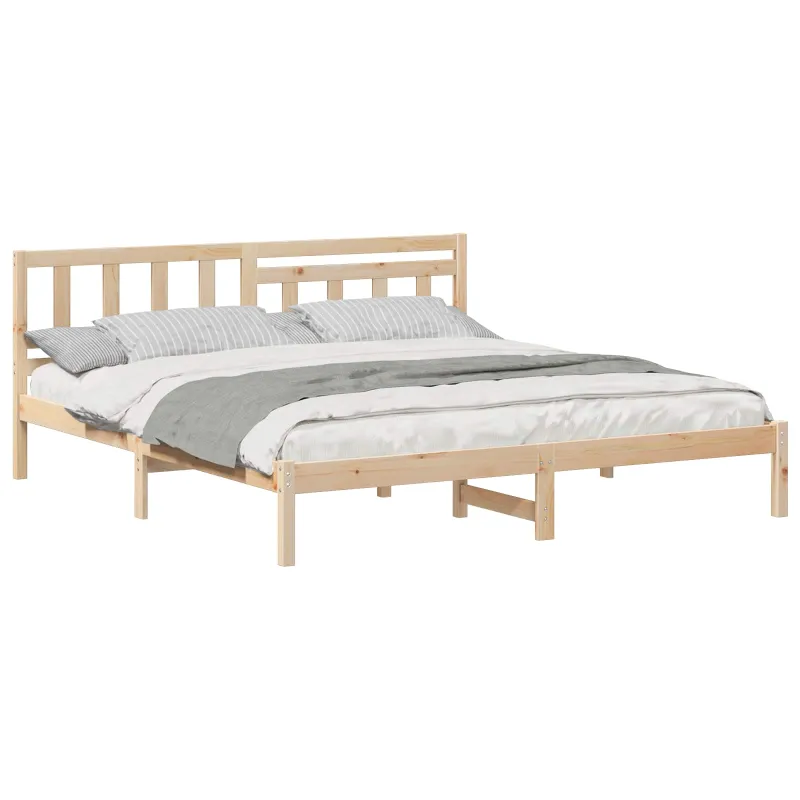 Lovos rėmas Ruda 200 x 200 cm Kietos pušies mediena