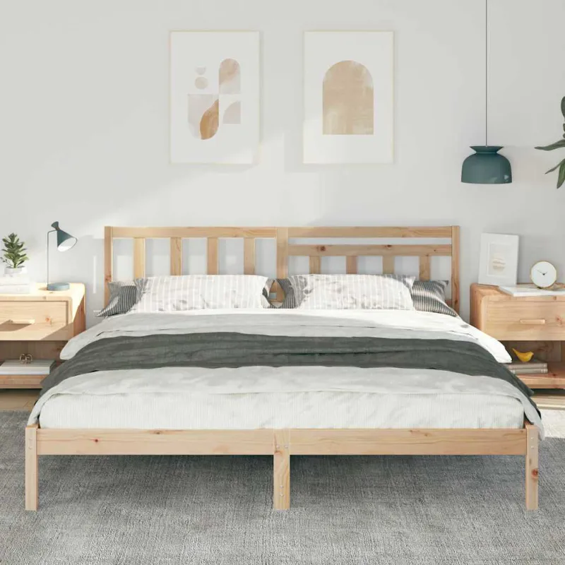 Lovos rėmas Ruda 200 x 200 cm Kietos pušies mediena