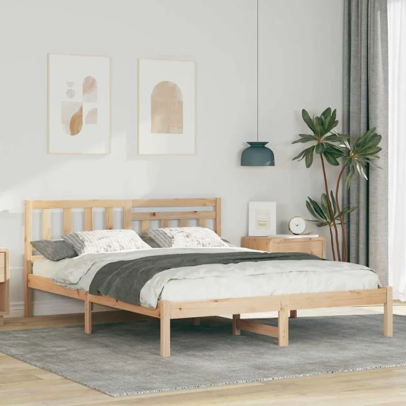 Lovos rėmas Ruda 140 x 200 cm Kietos pušies mediena