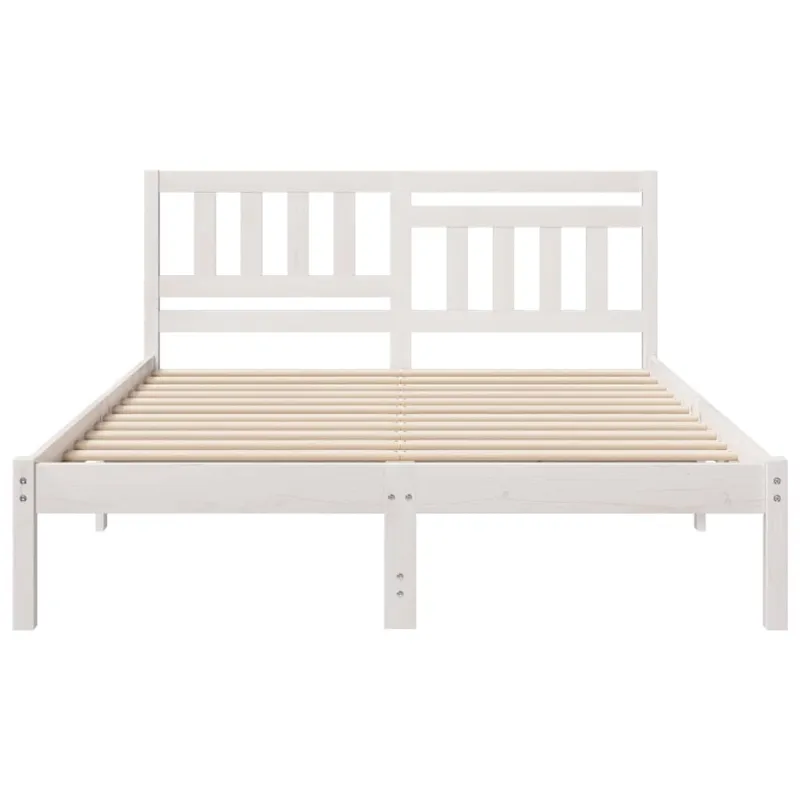 Lovos rėmas Balta 140 x 190 cm Kietos pušies mediena