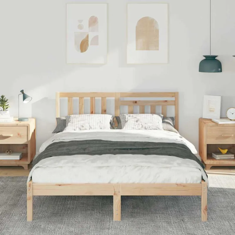 Lovos rėmas Ruda 135 x 190 cm Kietos pušies mediena