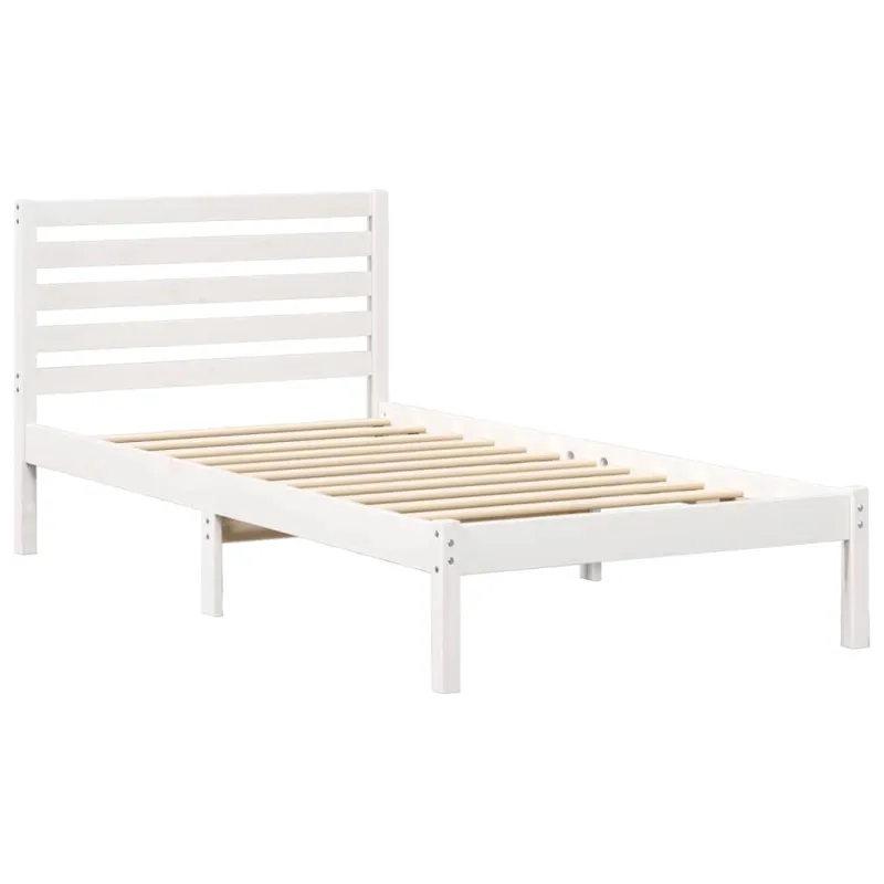 Lovos rėmas Balta 100 x 200 cm Kietos pušies mediena