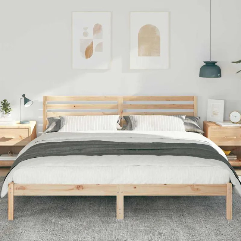 Lovos rėmas Ruda 200 x 200 cm Kietos pušies mediena