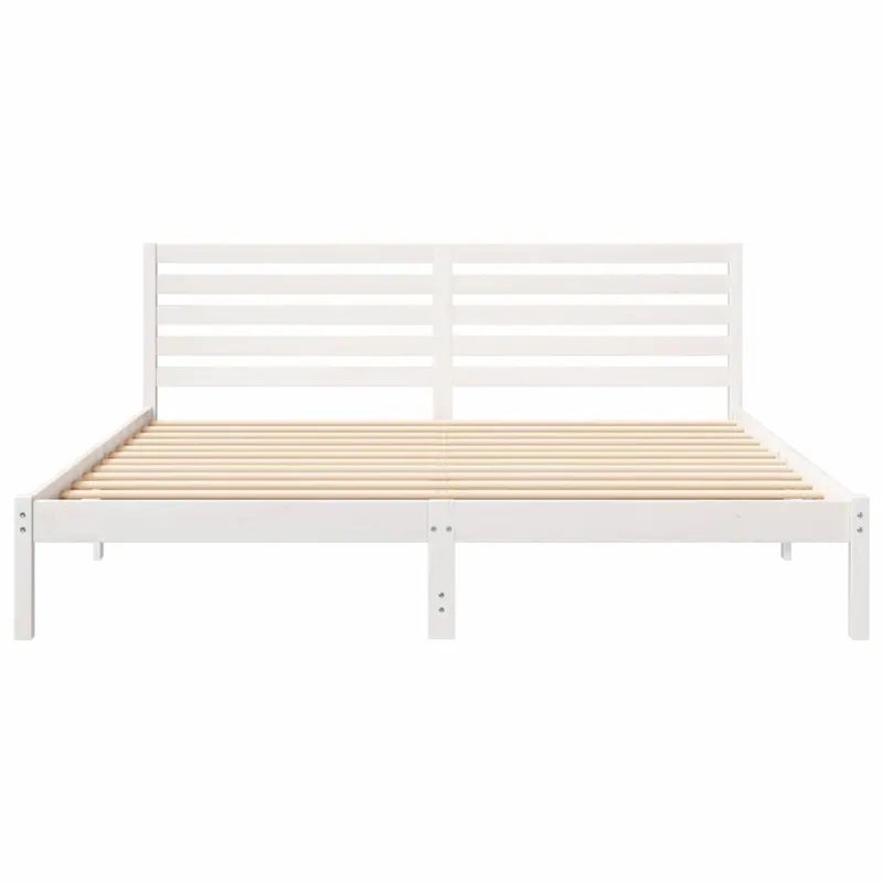 Lovos rėmas Balta 180 x 200 cm Kietos pušies mediena