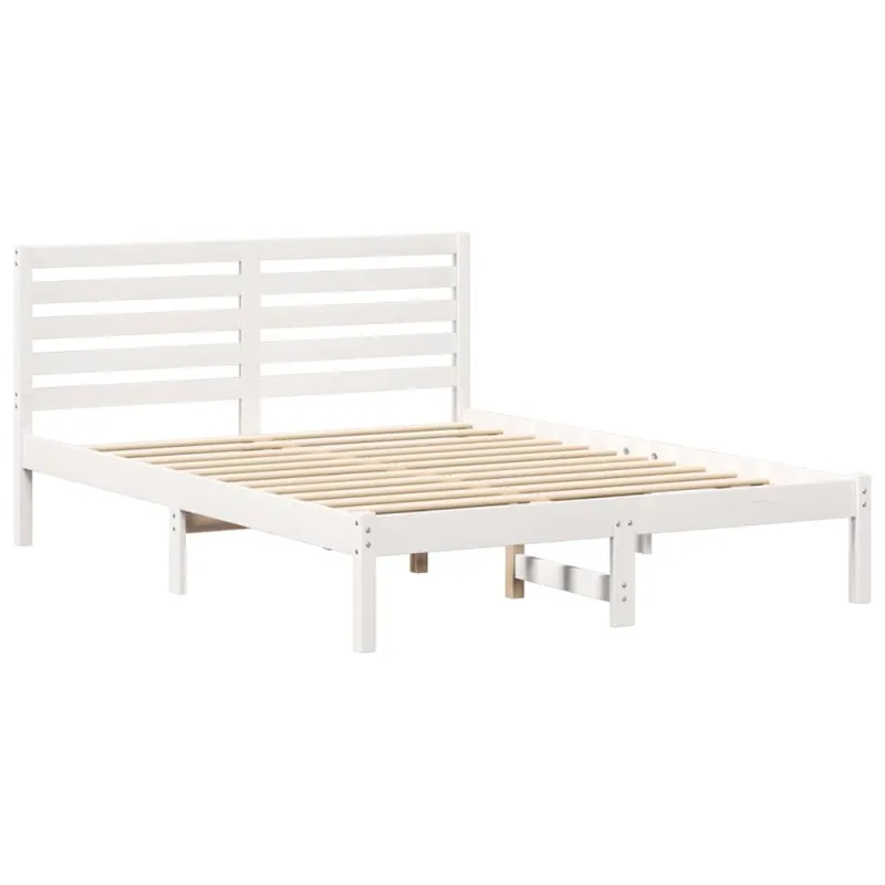 Lovos rėmas Balta 140 x 190 cm Kietos pušies mediena