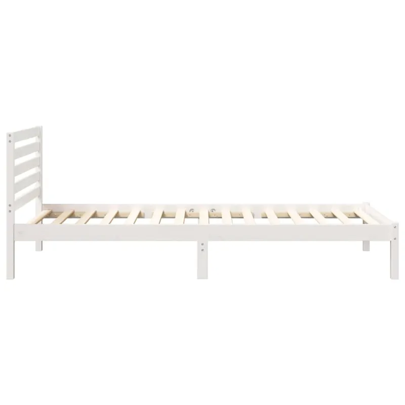 Lovos rėmas Balta 100 x 210 cm Kietos pušies mediena
