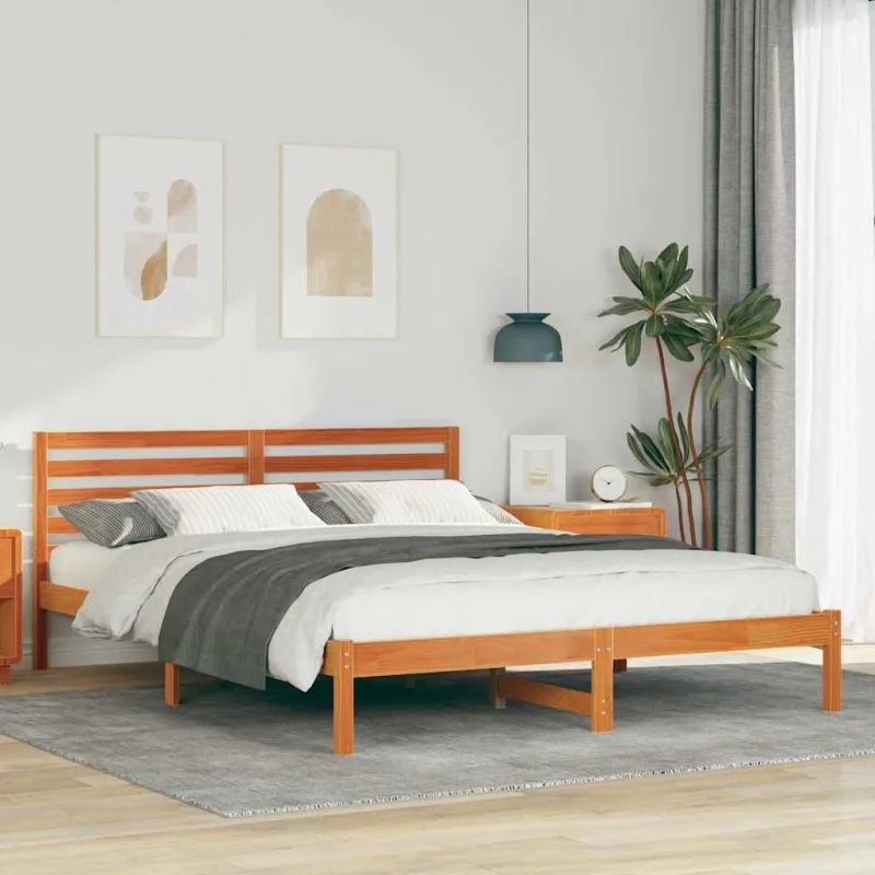 Lovos rėmas Vaško ruda 160 x 210 cm Kietos pušies mediena