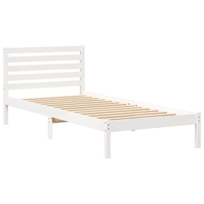 Lovos rėmas Balta 80 x 220 cm Kietos pušies mediena