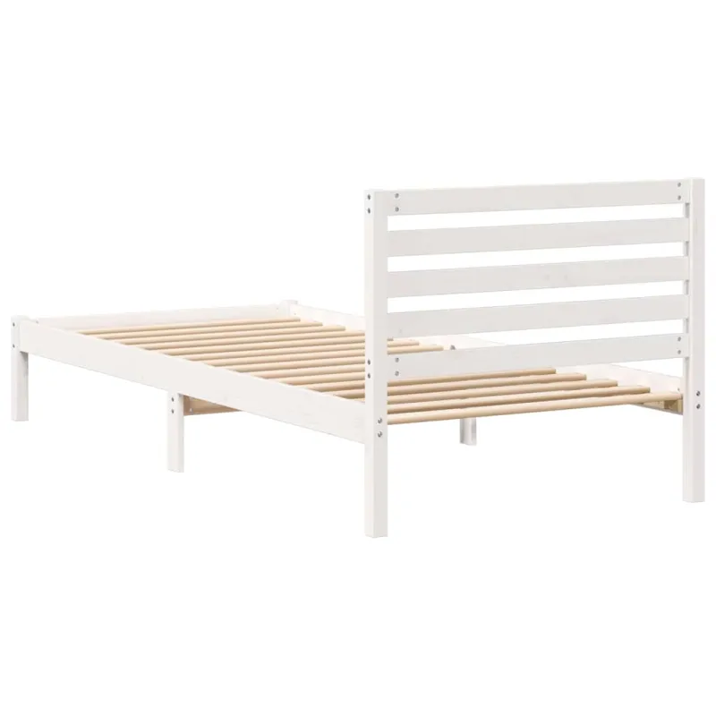 Lovos rėmas Balta 100 x 220 cm Kietos pušies mediena