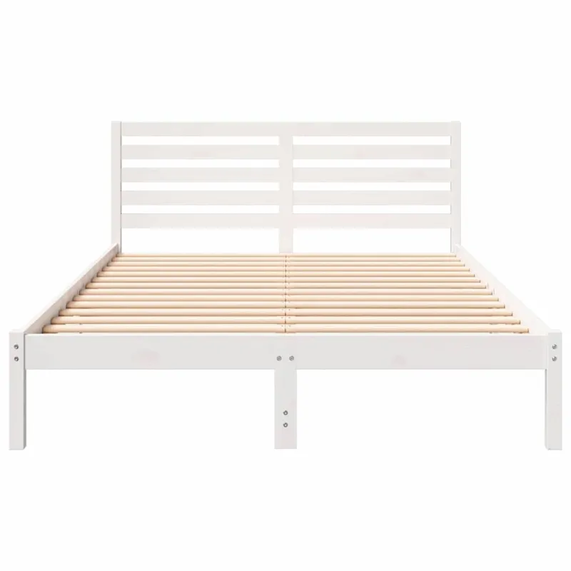 Lovos rėmas Balta 140 x 220 cm Kietos pušies mediena