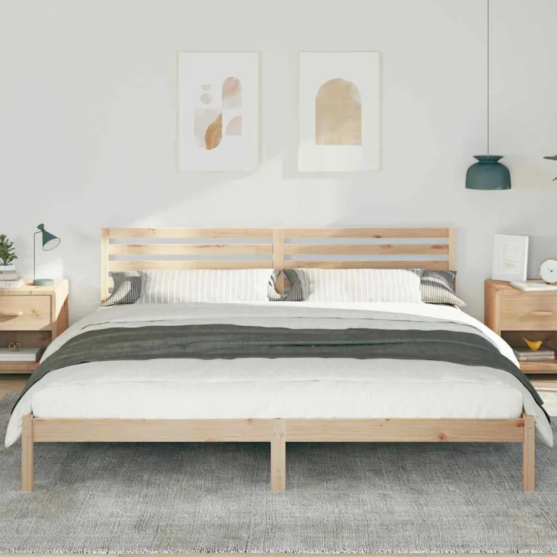 Lovos rėmas Ruda 200 x 220 cm Kietos pušies mediena