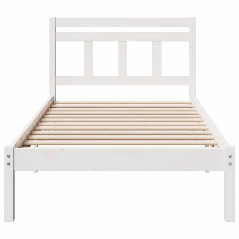 Lovos rėmas Balta 80 x 200 cm Kietos pušies mediena