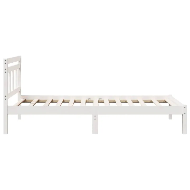 Lovos rėmas Balta 100 x 200 cm Kietos pušies mediena