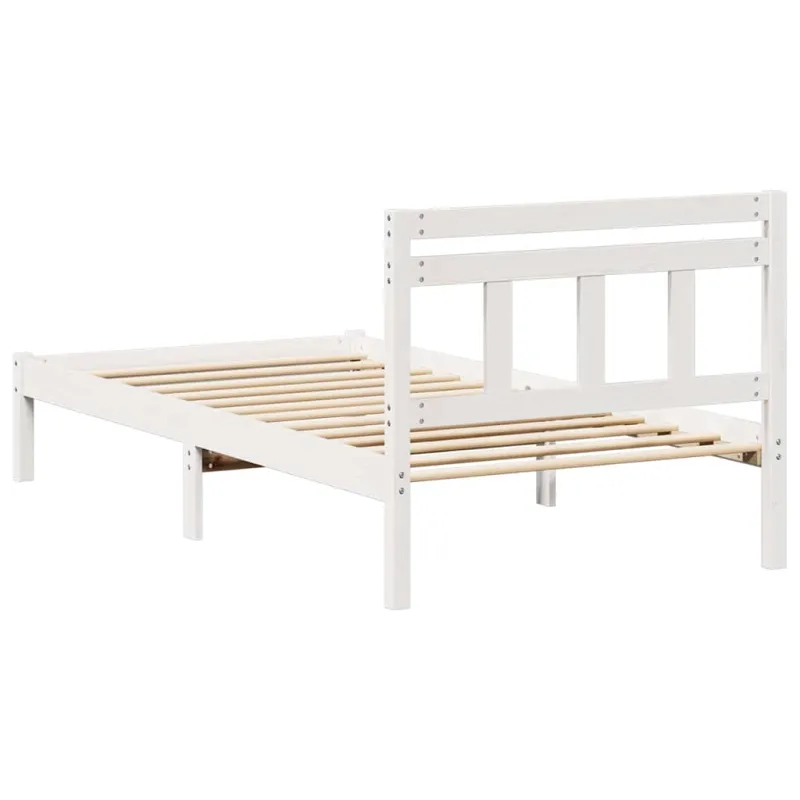 Lovos rėmas Balta 100 x 200 cm Kietos pušies mediena