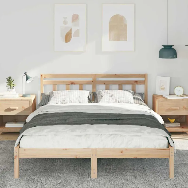 Lovos rėmas Ruda 150 x 200 cm Kietos pušies mediena