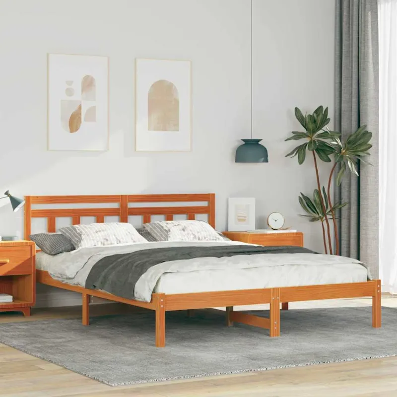 Lovos rėmas Ruda 150 x 200 cm Kietos pušies mediena