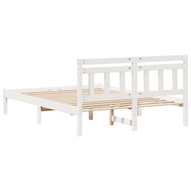 Lovos rėmas Balta 120 x 190 cm Kietos pušies mediena
