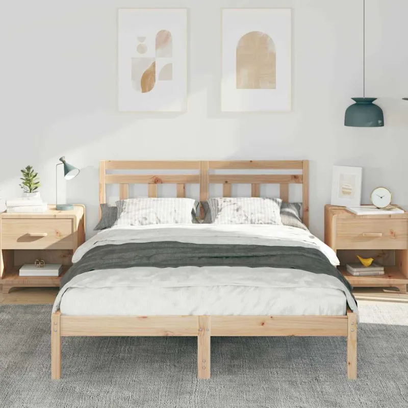 Lovos rėmas Ruda 135 x 190 cm Kietos pušies mediena