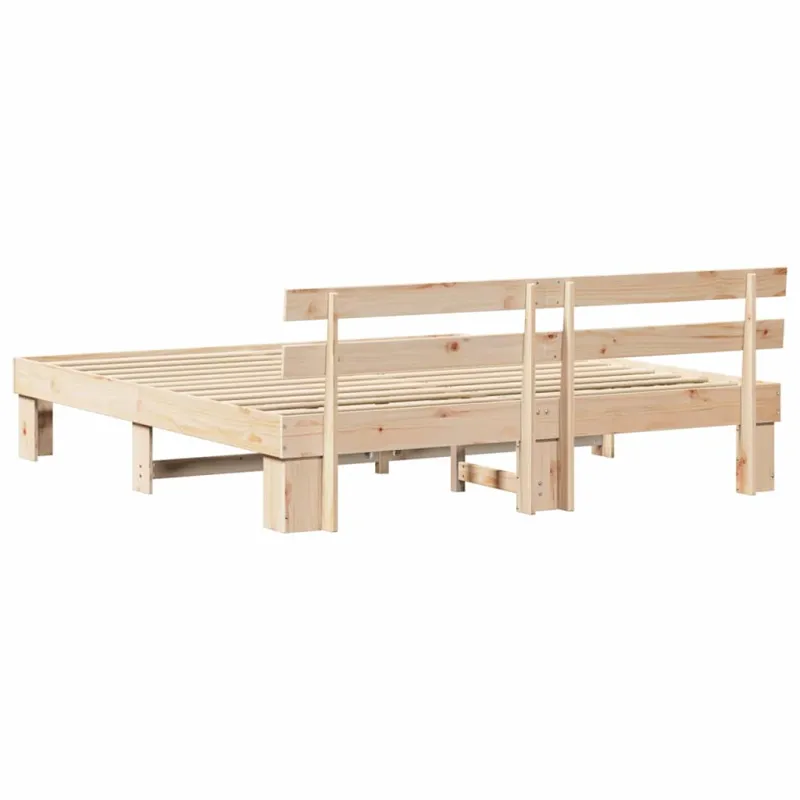 Lovos rėmas Natūrali 200 x 200 cm Kietos pušies mediena