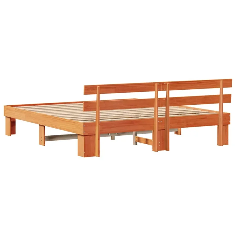 Lovos rėmas Vaško ruda 200 x 200 cm Kietos pušies mediena