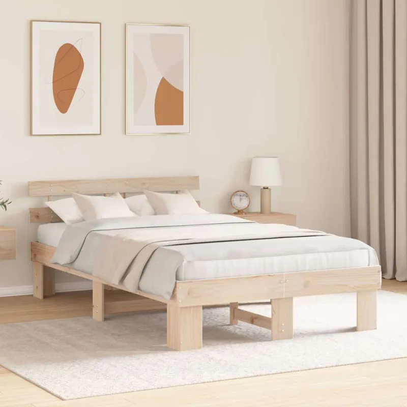 Lovos rėmas Natūrali 120 x 200 cm Kietos pušies mediena