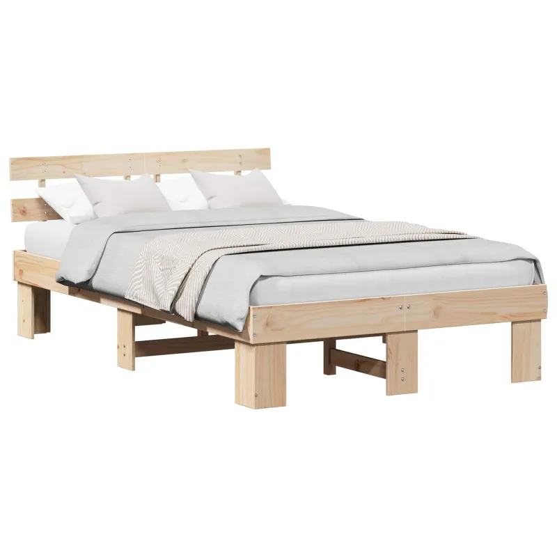 Lovos rėmas Natūrali 140 x 190 cm Kietos pušies mediena