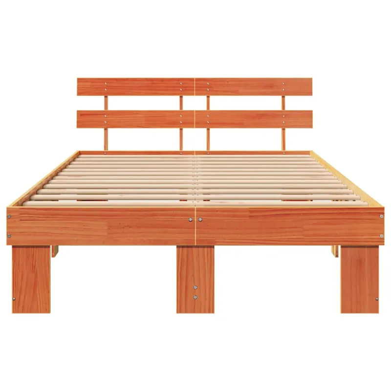 Lovos rėmas Vaško ruda 135 x 190 cm Kietos pušies mediena