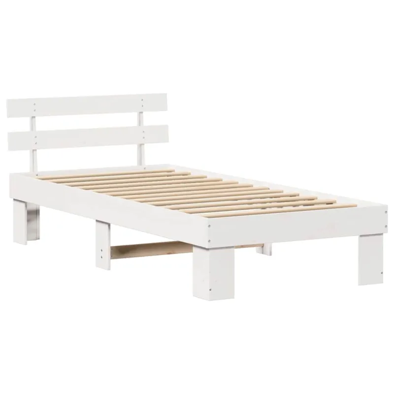 Lovos rėmas Balta 100 x 200 cm Kietos pušies mediena