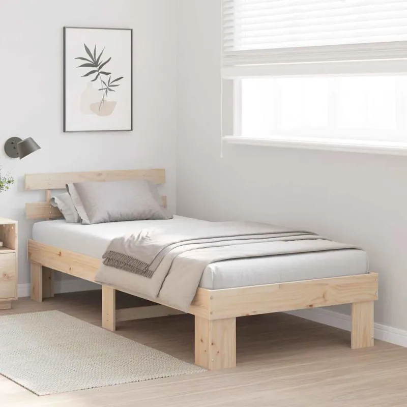 Lovos rėmas Natūrali 80 x 200 cm Kietos pušies mediena
