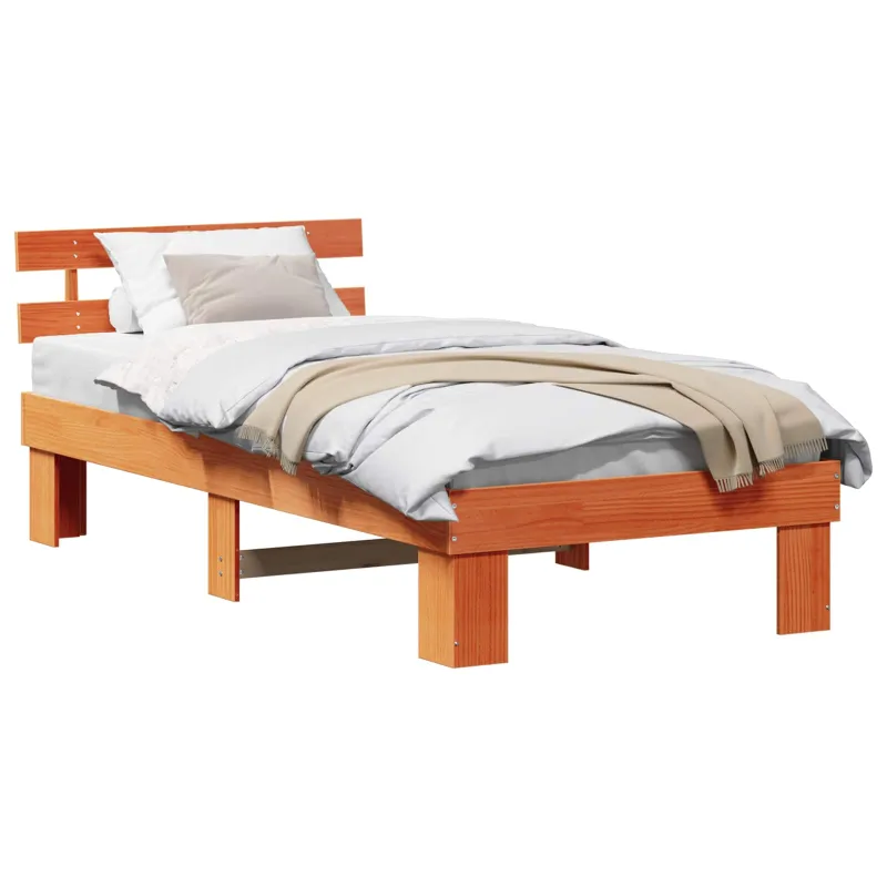 Lovos rėmas Vaško ruda 75 x 190 cm Kietos pušies mediena