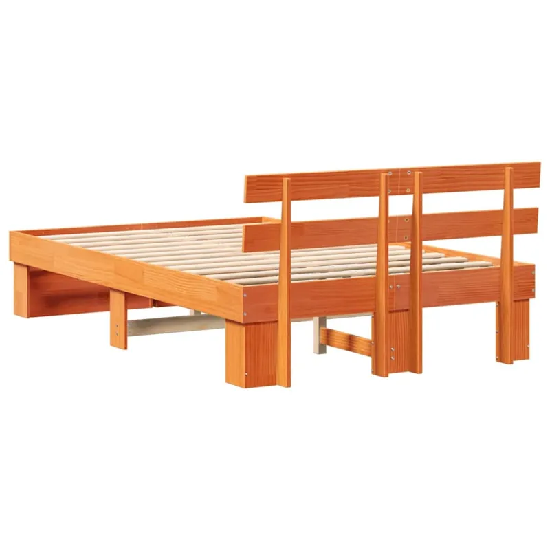 Lovos rėmas Vaško ruda 135 x 190 cm Kietos pušies mediena