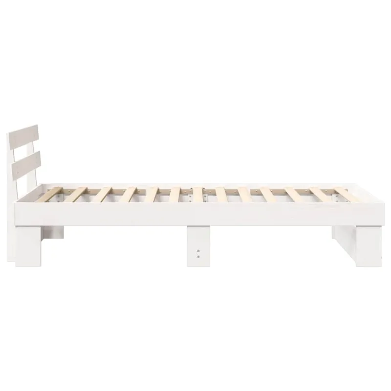Lovos rėmas Balta 100 x 200 cm Kietos pušies mediena