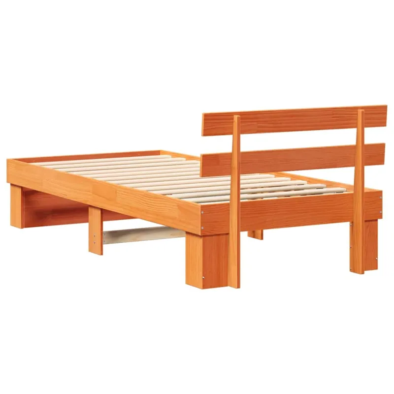 Lovos rėmas Vaško ruda 90 x 190 cm Kietos pušies mediena