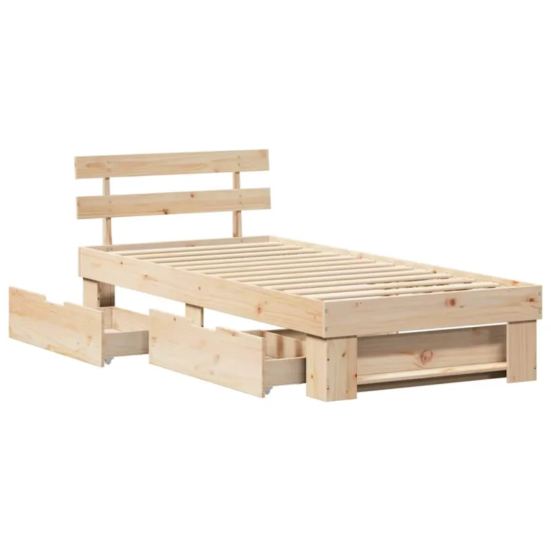 Lovos rėmas Natūrali 80 x 200 cm Kietos pušies mediena