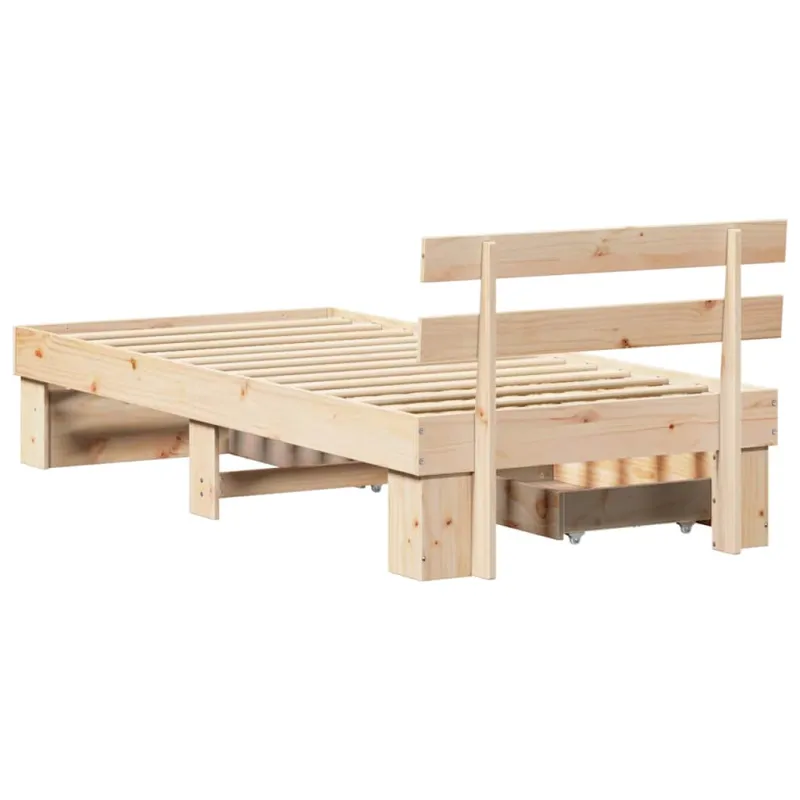 Lovos rėmas Natūrali 90 x 190 cm Kietos pušies mediena