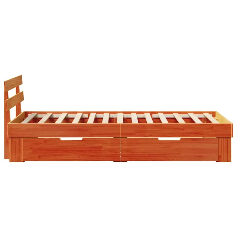 Lovos rėmas Vaško ruda 90 x 190 cm Kietos pušies mediena