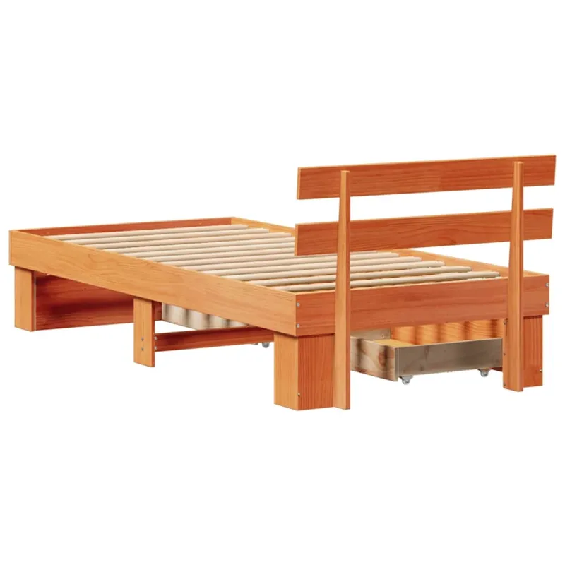 Lovos rėmas Vaško ruda 75 x 190 cm Kietos pušies mediena