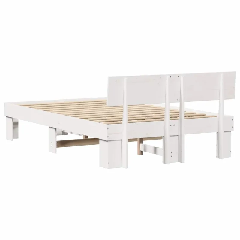 Lovos rėmas Balta 140 x 190 cm Kietos pušies mediena