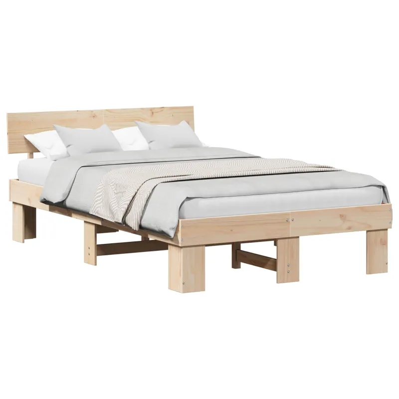 Lovos rėmas Natūrali 135 x 190 cm Kietos pušies mediena