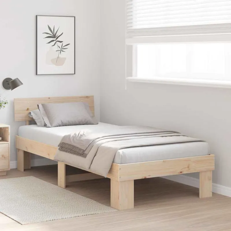 Lovos rėmas Natūrali 100 x 200 cm Kietos pušies mediena