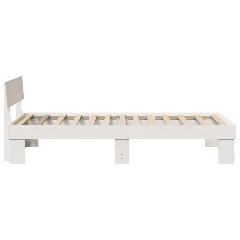 Lovos rėmas Balta 100 x 200 cm Kietos pušies mediena