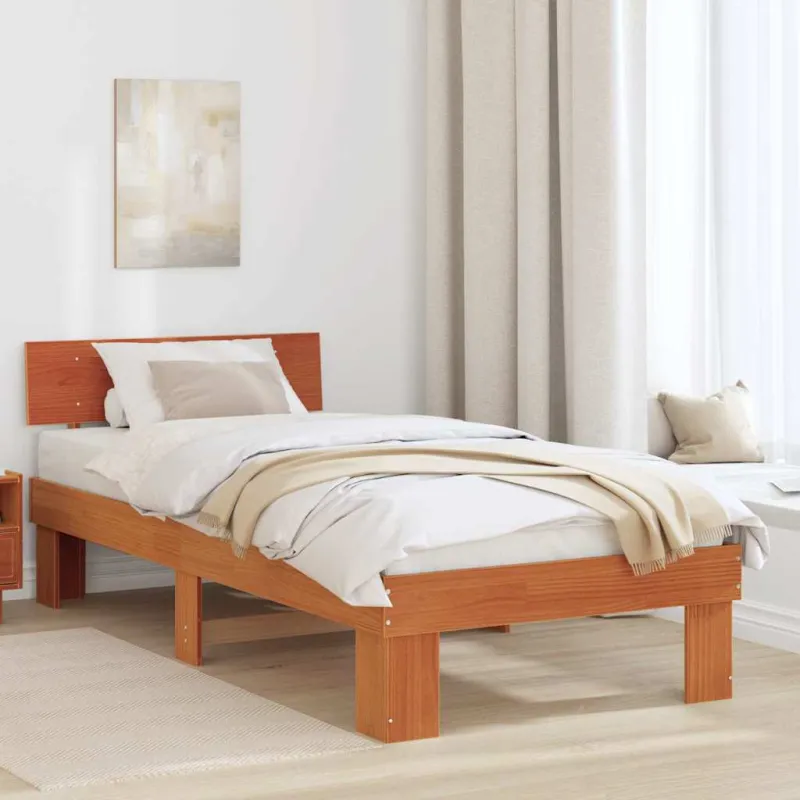 Lovos rėmas Vaško ruda 90 x 200 cm Kietos pušies mediena
