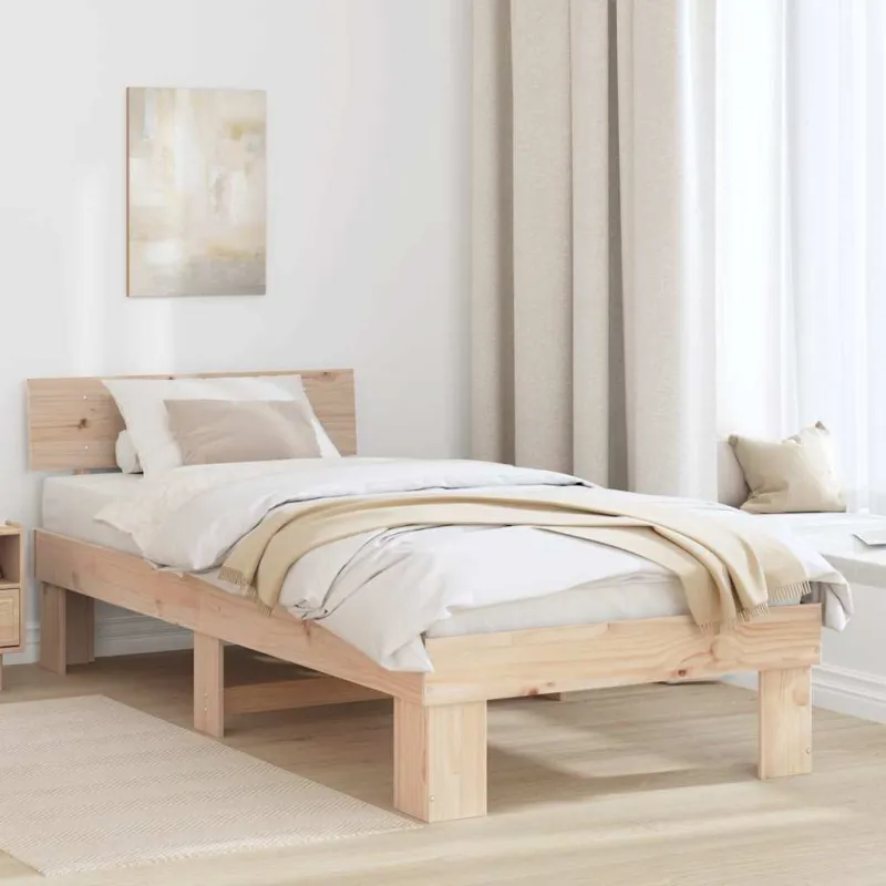 Lovos rėmas Natūrali 80 x 200 cm Kietos pušies mediena