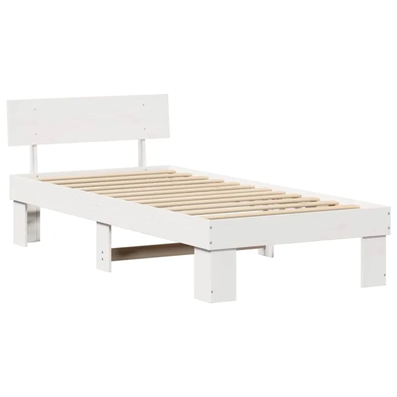 Lovos rėmas Balta 80 x 200 cm Kietos pušies mediena