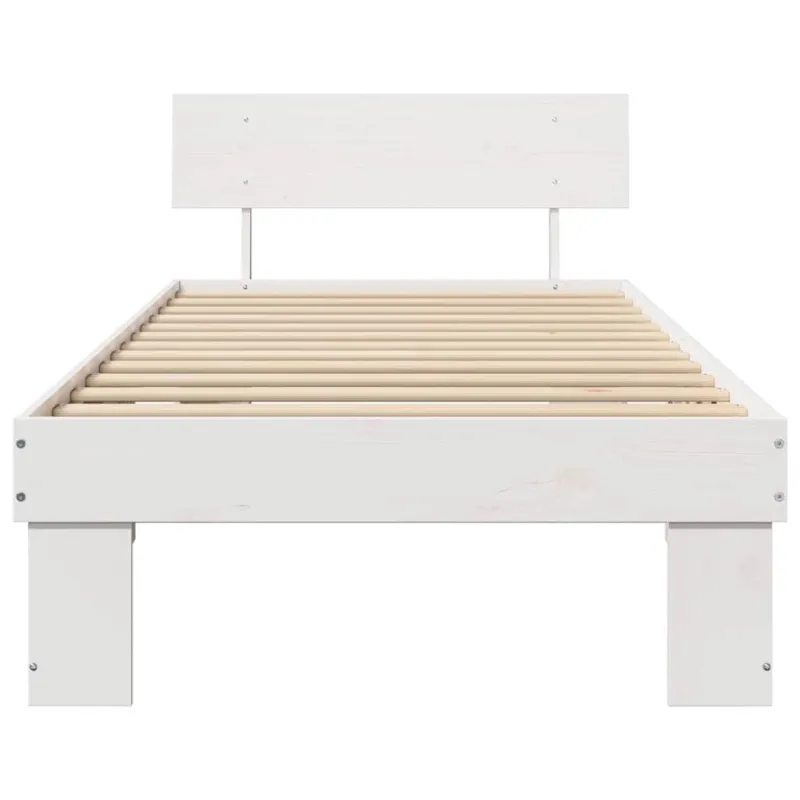 Lovos rėmas Balta 80 x 200 cm Kietos pušies mediena
