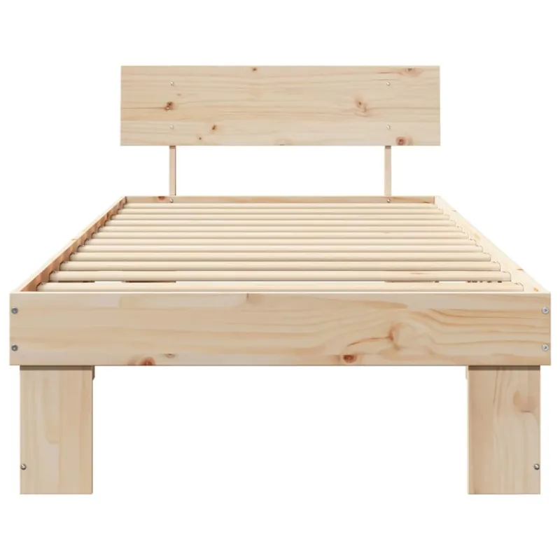 Lovos rėmas Natūrali 90 x 190 cm Kietos pušies mediena