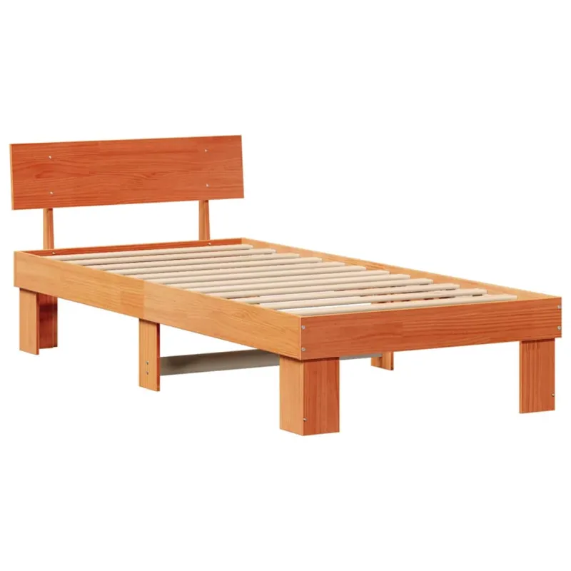 Lovos rėmas Vaško ruda 90 x 190 cm Kietos pušies mediena