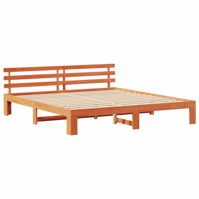Lovos rėmas Vaško ruda 200 x 200 cm Kietos pušies mediena